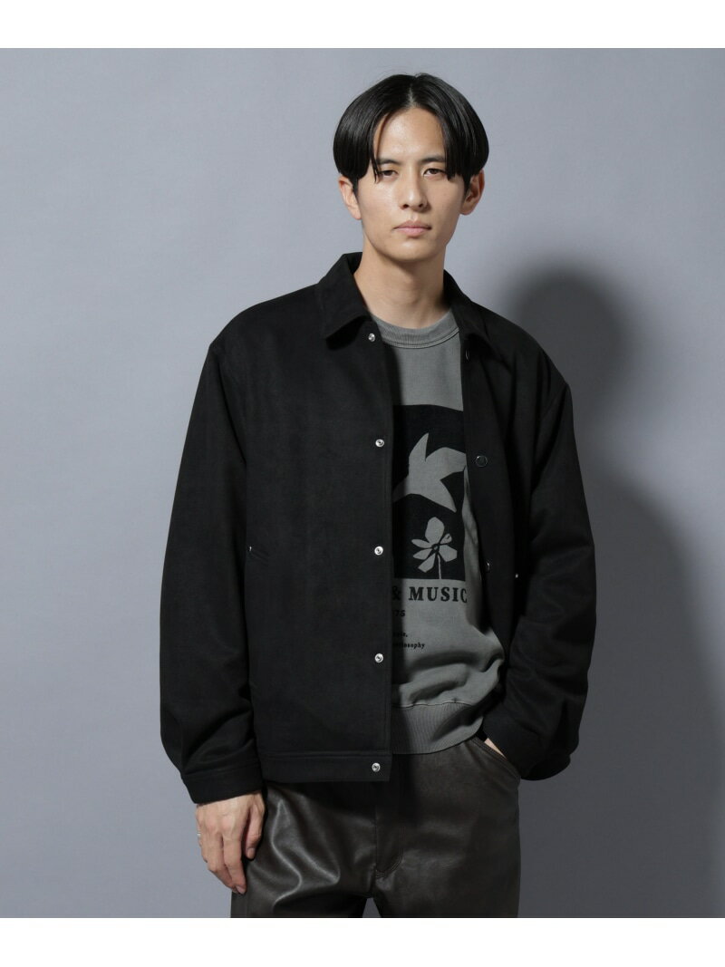 フェイクスエードシャツブルゾン NANO universe ナノユニバース ジャケット・アウター ブルゾン・ジャ..