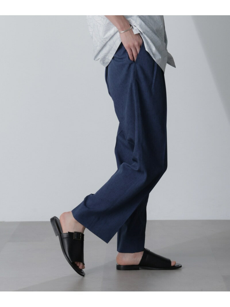 【SALE／30%OFF】テックリネンリラックスタックテーパードパンツ(セットアップ可) NANO universe ナノユニバース パンツ その他のパンツ ブルー ベージュ ブラウン ネイビー【RBA_E】【送料無料】[Rakuten Fashion]