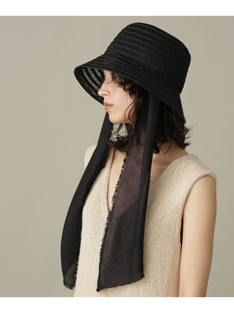 CLOCHE SCARF クロッシュスカーフ La Maison de Lyllis ナノユニバース ファッション雑貨 スカーフ・バンダナ ブラック ホワイト【送料無料】[Rakuten Fashion]のサムネイル