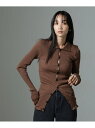 OperaSPORT/LAURA SEAMLESS SHIRT NANO universe ナノユニバース トップス カットソー・Tシャツ ブラウン【送料無料】...