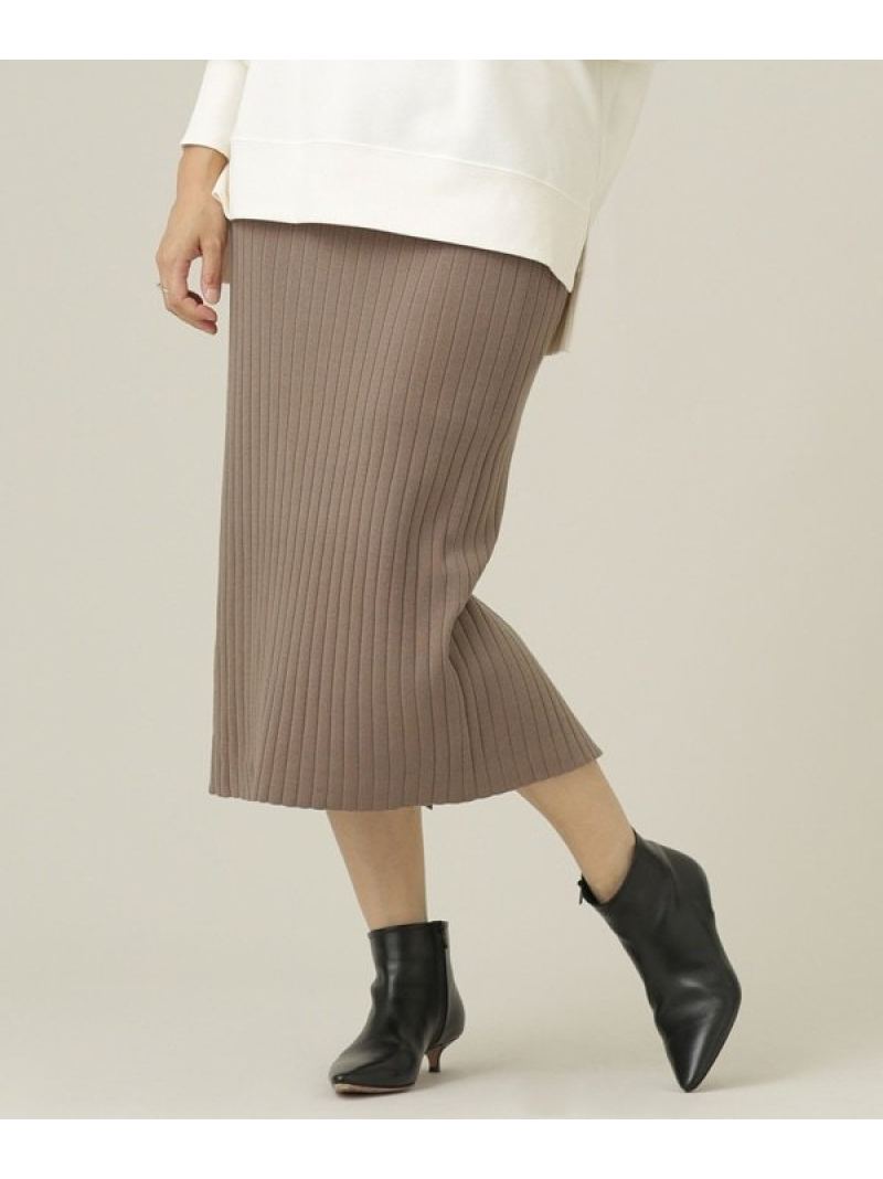 【SALE／40%OFF】:モチモチアンチピリングニット/リブタイトスカート nano・universe ナノユニバース スカート スカートその他 ブラック グレー グリーン【RBA_E】[Rakuten Fashion]