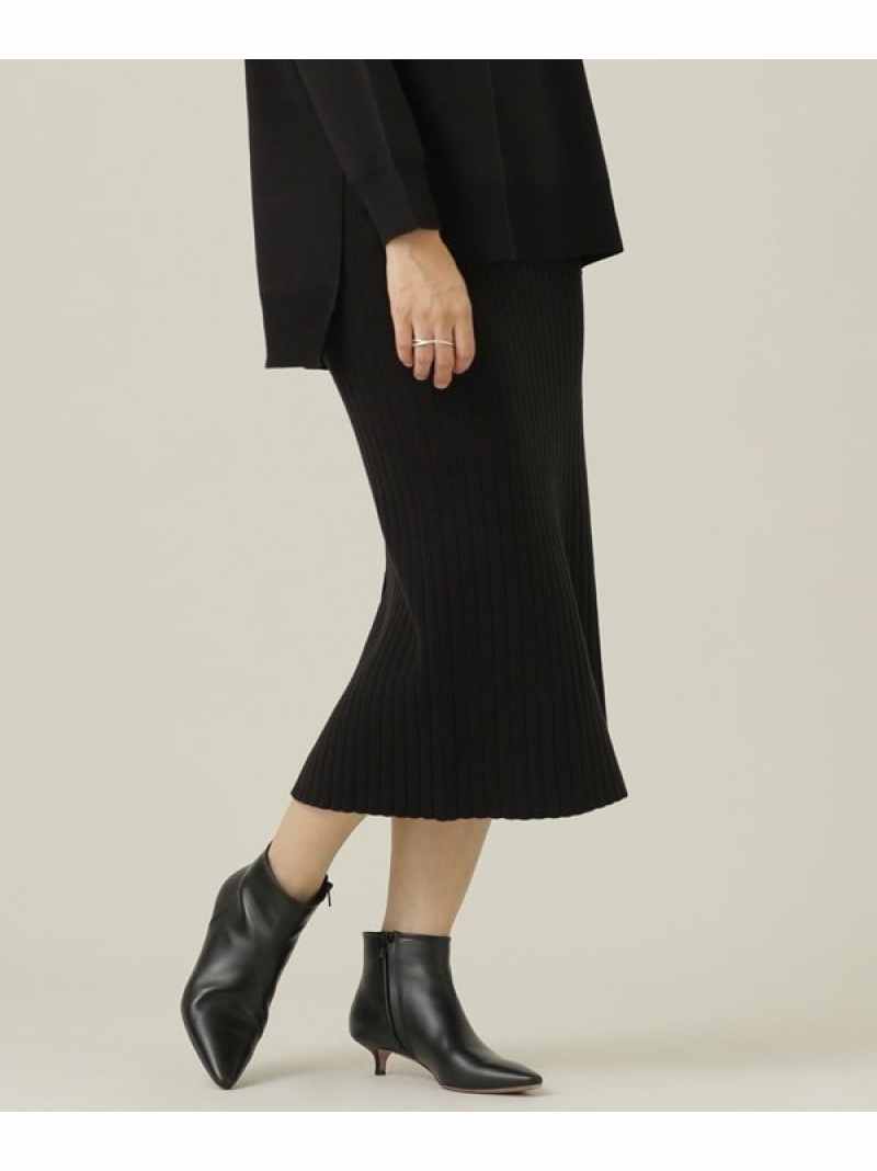【SALE／40%OFF】:モチモチアンチピリングニット/リブタイトスカート nano・universe ナノユニバース スカート スカートその他 ブラック グレー グリーン【RBA_E】[Rakuten Fashion]