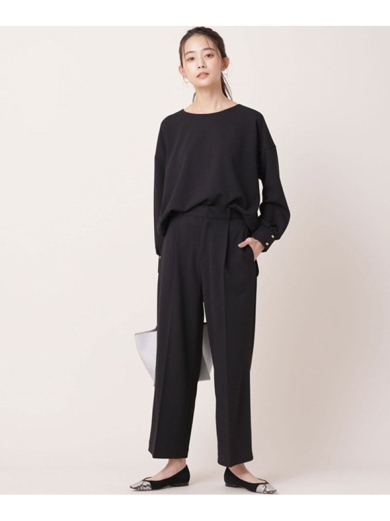 【SALE／70%OFF】WEB限定/カットジョーゼット ブラウス+パンツ セットアップ NANO universe ナノユニバース ワンピース・ドレス ワンピース ブラック ベージュ ブラウン ネイビー【RBA_E】[Rakuten Fashion]のサムネイル