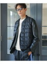 TAION/V-NECK BUTTON DOWN VEST NANO universe ナノユニバース ジャケット アウター ダウンジャケット ダウンベスト ブラック ネイビー グリーン【送料無料】 Rakuten Fashion