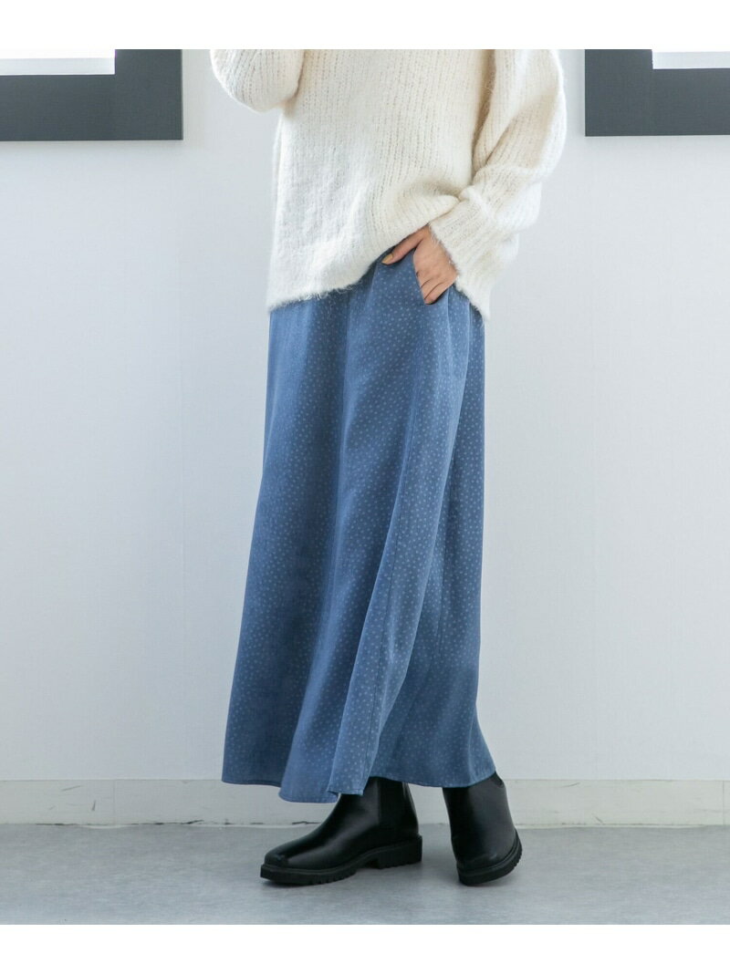 【SALE／75%OFF】LB.04/ドットフレアスカート NANO universe ナノユニバース スカート ミディアムスカート ブルー ブラウン ブラック【RBA_E】[Rakuten Fashion]