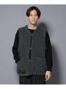 W/Acパイル オルタナティブベスト NANO universe ナノユニバース トップス ニット ベージュ グレー【送料無料】[Rakuten Fashion...