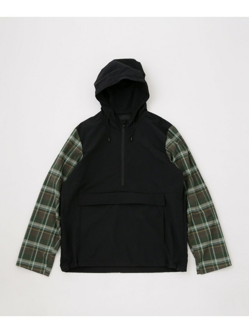 【SALE／60 OFF】WEYEP/別注 Anorak With Check Shirt NANO universe ナノユニバース ジャケット アウター ブルゾン ジャンパー ブラック ネイビー【RBA_E】【送料無料】 Rakuten Fashion