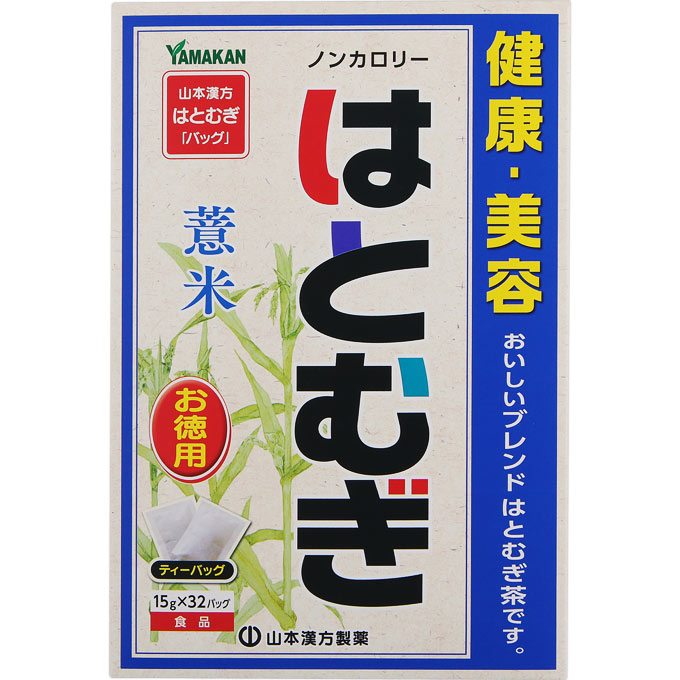 健康・美容 おいしいブレンドはとむぎ茶です。ノンカロリーティーバッグ山本漢方のはとむぎは、はとむぎを選別し、風力焙煎で香ばしく飲みやすく仕上げました。○7種ブレンド。○深煎り焙煎で香ばしい風味。○アイス、ホット、水出しも出来る。○健康維持、美容に。※コップ1杯（100mL）で1kcal広告文責(株)なの花西日本TEL：072-652-0371予告なくリニューアル、発売終了する場合がございます。予めご了承下さいませ。