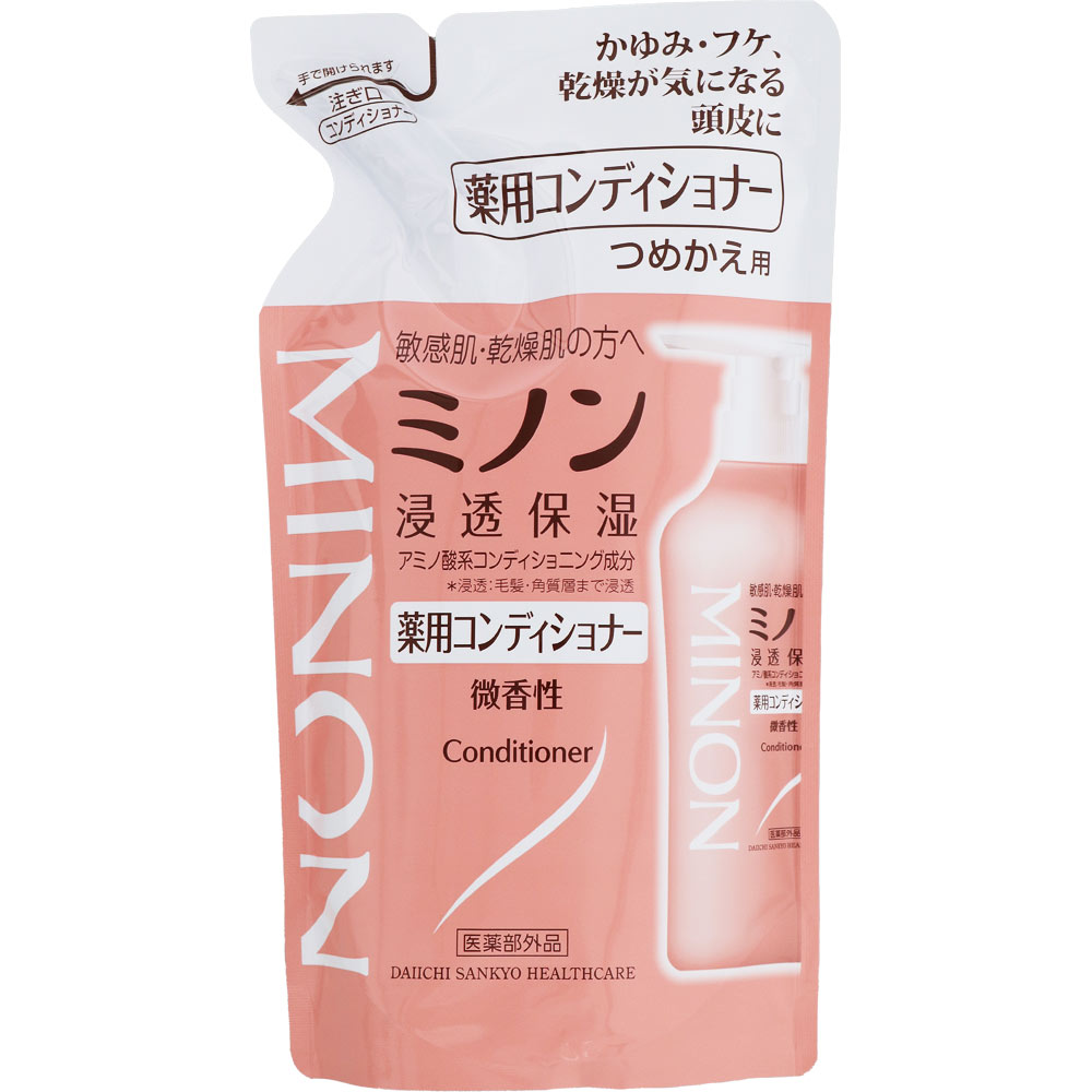 ミノン薬用コンディショナー つめかえ用 380mL　／敏感肌 乾燥肌 アミノ酸系ヘアケア