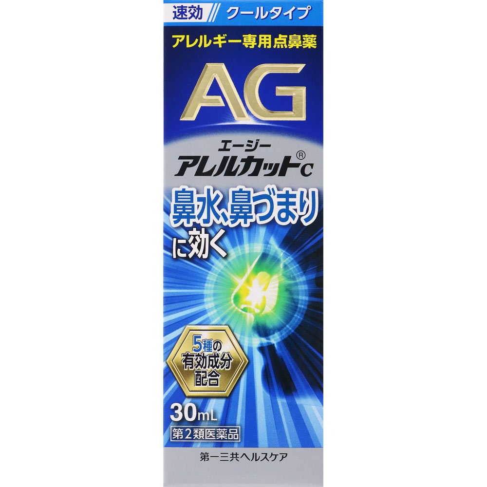 1．抗アレルギー剤「クロモグリク酸ナトリウム」が、アレルギー誘発物質の放出を抑え、つらいアレルギー症状を緩和します。2．「クロルフェニラミンマレイン酸塩」が、アレルギー症状を起こすヒスタミンの受容体結合をブロックし、くしゃみや鼻水を抑えます。3．「ナファゾリン塩酸塩」が、鼻粘膜のはれや充血を抑え、速やかに鼻づまりを改善します。4．「グリチルリチン酸二カリウム」が、アレルギー反応による鼻の炎症をしずめます。5．「セチルピリジニウム塩化物水和物」が、殺菌作用により細菌の増殖を抑え、鼻腔内を清潔にします。6．すっきりクールな使い心地の点鼻薬です。本品についてのお問い合わせは、お買い求めのお店又は下記にお願い致します。第一三共ヘルスケア株式会社 お客様相談室電話番号・・・0120-337-336電話受付時間・・・9：00〜17：00（土、日、祝日を除く）住所・・・〒103-8234 東京都中央区日本橋3-14-10メーカーHP URL・・・www.daiichisankyo-hc.co.jp/広告文責(株)なの花西日本 TEL：072-652-0371 登録販売者：久保 信次郎予告なくリニューアル、発売終了する場合がございます。予めご了承下さいませ。