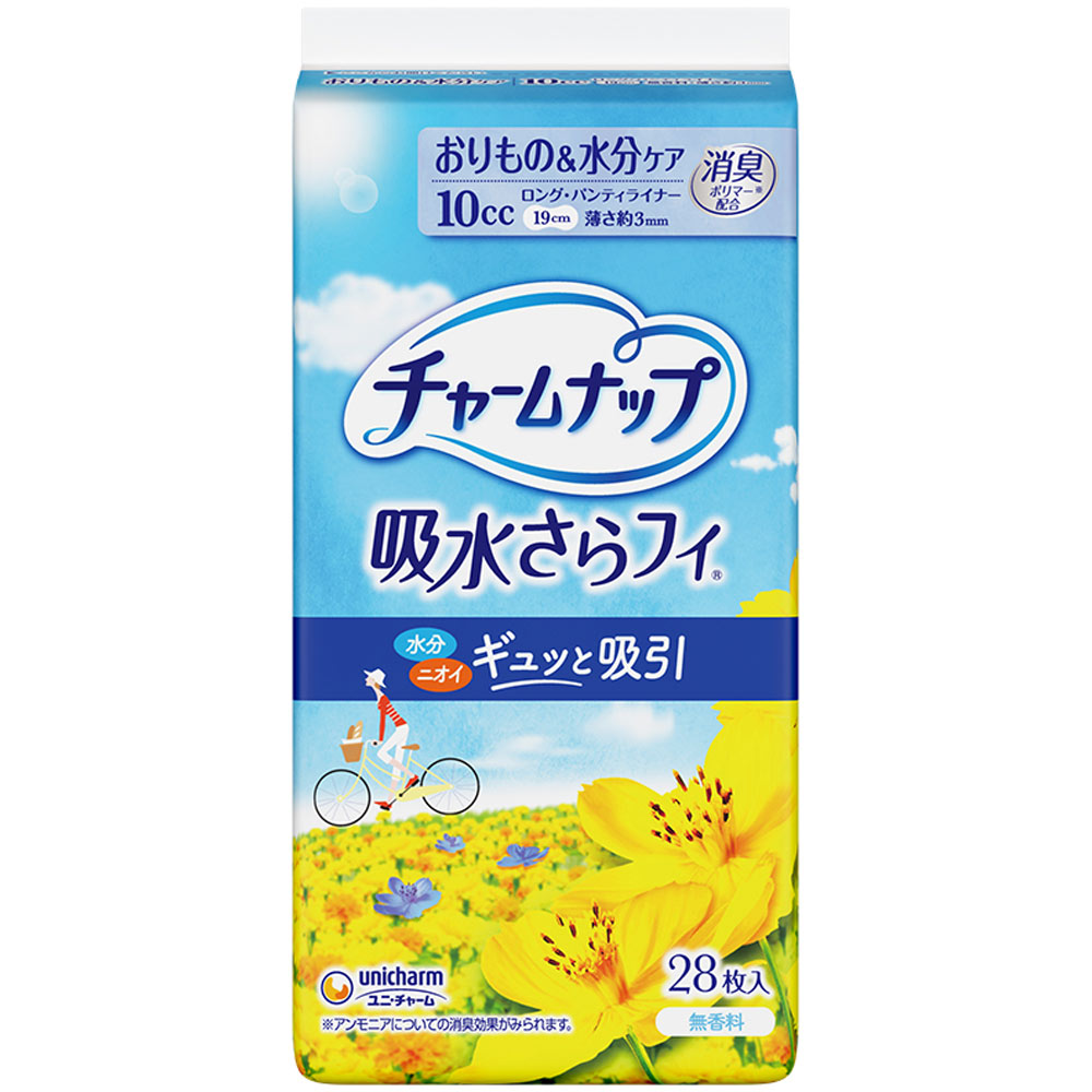 ◇チャームナップ吸水さらフィ ロングパンティライナー無香料 28枚