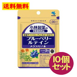 小林製薬 の 栄養補助食品 ブルーベリー ルテイン メグスリノ木 約30日分(60粒) 10点セット 眼 目 疲れ アイケア アントシアニン 【小林製薬】