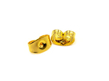 【pc-9】10mm 丸皿ピアス 平皿ピアス ゴールド 選べるキャッチ付★100個★ピアス金具 ピアスパーツ 張り付け 基礎パーツ