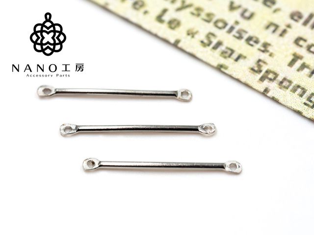 乐天商城 - 【mp-67】25mm 両穴メタルスティック 丸型 シルバー ★10個★ スティック 棒ピアス イヤリング パーツ