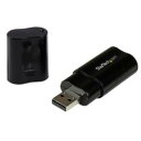 StarTech.com オーディオアダプター/USB-A /2x 3極ミニ/コンパクト/ブラック(ICUSBAUDIOB) 目安在庫=△(2)