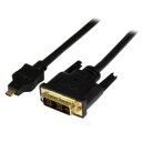 StarTech.com Micro HDMI - DVI-DϊP[u 2m IX/IX HDDDVIMM2M ڈ݌=