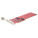 StarTech.com PCIe拡張カード/PCIe x8/2x M.2 PCIe SSD/スロット分割設定必要(DUAL-M2-PCIE-CARD-B) 目安在庫=△