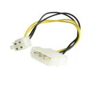 StarTech.com PC電源ケーブル/LP4 - AXT12V電源変換/15cm/4-4ピン/オス・オス(LP4P4ADAP) 目安在庫=△