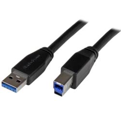 StarTech.com USBケーブル/A-B/5m/USB 3.0/5Gbps/オス・オス/ブラック(USB3SAB5M) 目安在庫=○ 1