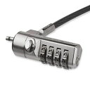 StarTech.com ノートPC用ロック/スチールワイヤー/2m/4桁ダイヤル錠/Kスロット(LTLOCK4D) 取り寄せ商品