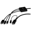 StarTech.com ディスプレイアダプター/HDMI - USB-C mDP HDMI/4K30Hz/ブラック(CMDPHD2HD) 取り寄せ商品