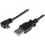 StarTech.com USBケーブル/A - Micro-B/50cm/USB 2.0/右L型/オス・オス/BK(USBAUB50CMRA) 目安在庫=○