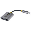 StarTech．com オーディオスプリッター／USB-C接続／3.5mm 4極ステレオミニジャック(USBC-AUDIO-SPLITTER) 目安在庫 ○