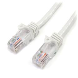 StarTech.com カテゴリ5e(CAT5e)LANケーブル/1m/ホワイト/ツメ折れ防止機構(45PAT1MWH) 目安在庫=○