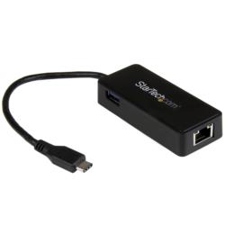 Gigabit EthernetポートとUSB 3.1 Gen 1(type-A)ポートを、USB Type-C ポートを使ってノートパソコンに追加【スターテック.com】●USB Type-Cポートを介して、お使いのコンピュータにGiga...