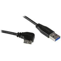 StarTech.com USBケーブル/A - Micro-B/2m/USB 3.0/右L型/オス オス/BK(USB3AU2MRS) 目安在庫 ○