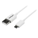 StarTech.com USBP[u/A - Micro-B/2m/USB 2.0/480Mbps/IXEIX/WT(USBPAUB2MW) ڈ݌=