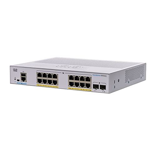 Cisco Systems(Cisco Business) CBS350 Managed 16-port GE PoE Ext PS 2x1G SFP(CBS350-16P-E-2G-JP) 目安在庫=○