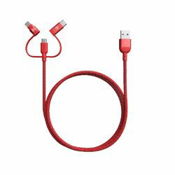 Adam　Elements Premium Aluminum Lightning Trio Cable PeAk II Trio 120B Red(ACBAD120TMBRPRD) 取り寄せ商品