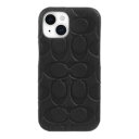 Case－Mate iPhone 15 Coach Leather Slim Wrap Case - Black Pebbled Leather(CH052476-04) 目安在庫=○