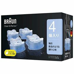 Braun (ブラウン) クリーン&リニューシステム専用洗浄液カートリッジ メンズシェーバー用(4個(CCR4CR) 取り寄せ商品