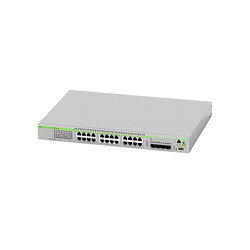 100/1/2.5/5/10GBASE-T×24、SFP+スロット×4AT-SE250-28XTmは、オートネゴシエーション機能を持った100M/1000M/2.5G/5G/10G BASE-Tポートを24ポート、 SFP+スロットを4スロット、USBスロットを1スロット装備した、ギガビットイーサネット・ インテリジェント・スイッチです。