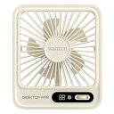 WINTECH ポータブルデスクトップファン 風量が細かく調整できる スリムでシンプルなデザインの扇風機 サンドベージュ(DF-253SQ) 取り寄せ商品