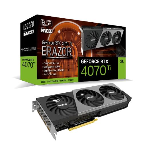 AMD ELSA GeForce RTX 4070 Ti ERAZOR(GD4070T-12GEREZ) 目安在庫=△