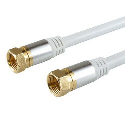 ホーリック horic アンテナケーブル 1.5m ホワイト アルミヘッド 両側ネジ式コネクタ(AC15-366WH) メーカー在庫品