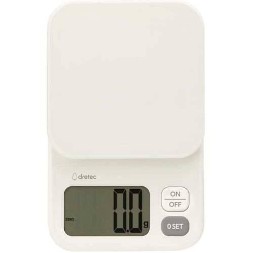 ドリテック デジタルスケール エクレ 2kg（0.1g） ホワイト KS-740WT(67-9227-55) 取り寄せ商品