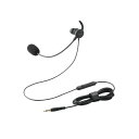 エレコム ELECOM 片耳カナル型有線ヘッドセット マイクアーム付き 4極3.5Φ ブラック(HS-EP21MTBK) メーカー在庫品