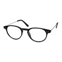 エニックス 老眼鏡に見えないクラシックなメガネ RESA リーディンググラス ボストンタイプ 【倍率1.5倍】 ブラック×シルバー ser-(ser-701-1...