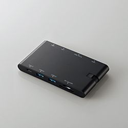 【P5E】エレコム Type-Cドッキングステーション PD USB HDMI Dsub LAN SD ブラック(DST-C05BK) メーカー在庫品