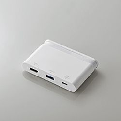 【P5E】エレコム Type-Cドッキングステーション PD対応 TypeC USB(3.0) HDMI ホワイト(DST-C06WH) メーカー在庫品