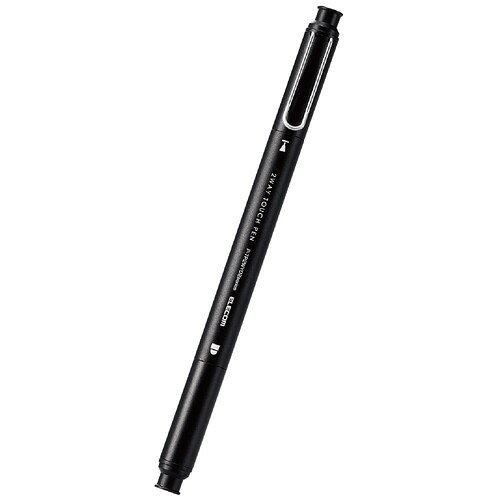 エレコム ELECOM タッチペン スタイラスペン 2WAY ( ディスク + 超感度 ) ブラック(P-TP2WY02CBK) メーカー在庫品