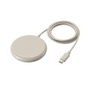 エレコム ELECOM エレコム ワイヤレス充電器 Qi認証 5W 卓上 滑り止めパッド ケーブル一体(W-QA25BE) メーカー在庫品