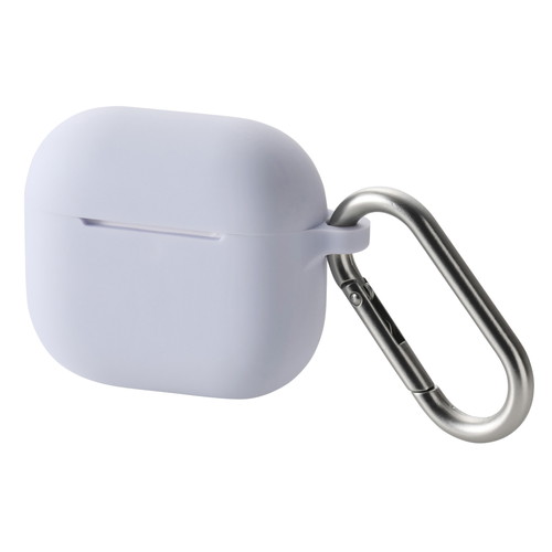 エレコム ELECOM AirPods 4 ケース 用 シリコン 衝撃吸収 落下防止 カラビナ付 パープル(AVA-AP06SCPU) メーカー在庫品