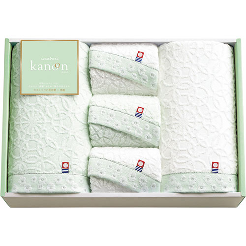 今治かのん タオルセット 【バスタオル×2・フェイスタオル×3】(FUJI-350001294) 取り寄せ商品