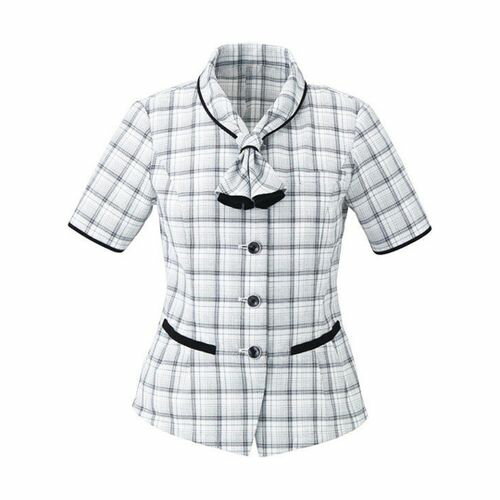 カーシーカシマ ENJOY オーバーブラウス AIR MESH CHECK ホワイト 5号 ESA661(68-0897-59) 取り寄せ商品 カーシーカシマ ENJOY オーバーブラウス AIR MESH CHECK ホワイト 5号 ESA661(68-0897-59) 取り寄せ商品