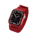 エレコム ELECOM Apple Watch41mm用フルカバーケース ファブリックバンド一体型 レッド(AW-21BBCFBRD) メーカー在庫品(2)